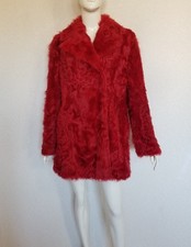 Strenesse wunderschöne sehr feminine Echtfell Lammfell Jacke Pelz Rot