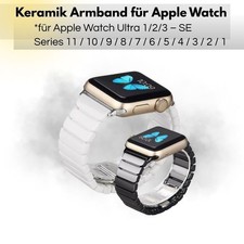 Keramik Armband für Apple Watch Ultra SE 11 10 9 8 7 ⭐️ Edelstahl Gliederarmband