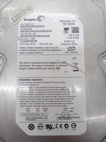 Seagate st3750640ns hdd - seagate,