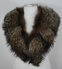 100% SILBER FUCHSPELZ Stola Kragen Schal Groß Elegant Volumen Hochwertig WOW!