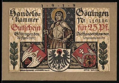 Notgeld göttingen 1917 25 - 1917,,