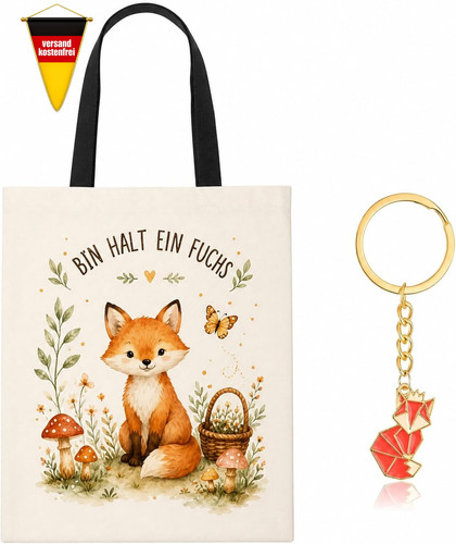 Fuchs geschenk stofftasche - fuchs,