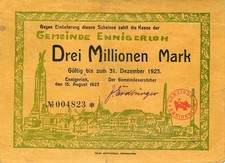 Ennigerloh Gemeinde 3 Millionen Mark 1923 gebraucht (2)