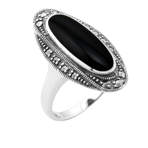 Art schwarzer onyx - onyx, cabochon