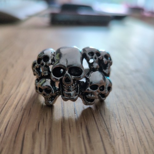 Totenkopf ring silberfarben - ring,