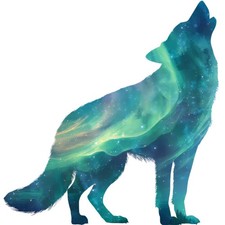 2x Sticker Hund Aurora