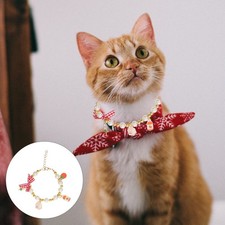  Katze Halskette Katzen Schmuck Dekorativer Kragen Hundeperlenkette