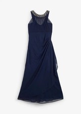 Mesh-Kleid Gr. 42 Dunkelblau