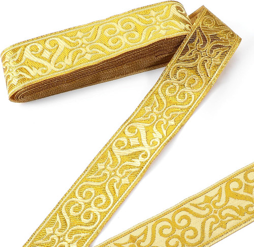 Goldenes jacquardband für - jacquardband, 7m