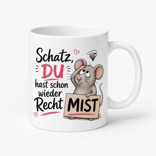 Geschenkidee tasse schatz du - tasse,