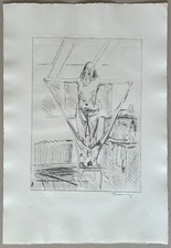 Norbert Tadeusz, Sakral-Raum mit Flieger, Radierung, 1971, handsigniert