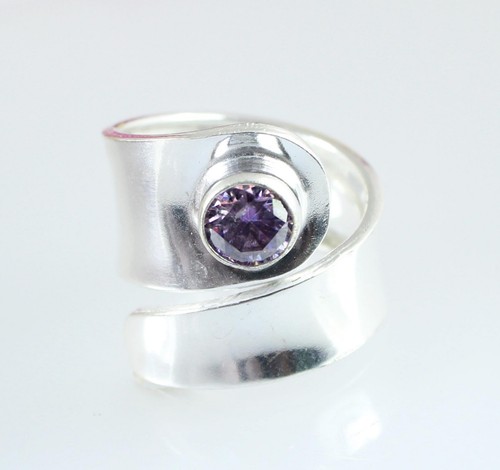 Echter lila diamant solitär - lila,