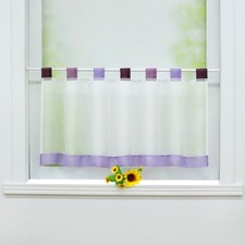 Weiß Scheibengardine Voile Bistrogardinen mit Schlaufen Kurzstore Kückengardinen