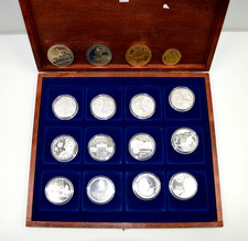 Gedenkmünzen Satz 12 +4 Einigkeit und Recht und Freiheit Silber versilbert 9339