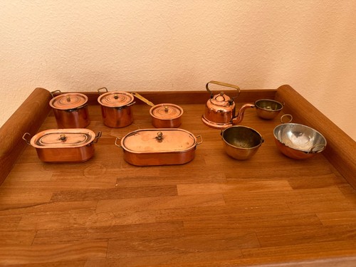 Antikes puppenkochgeschirr aus - antikes,