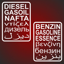  2 Aufkleber Diesel Benzin