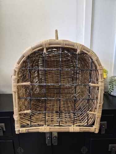 Vintage weidenkorb haustier - weidenkorb,