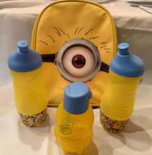Tupperware_ 4teiliger Minion SET_Ausstellungstücke und Rucksack neu