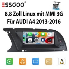 8.8" Linux Carplay Autoradio BT KAM Android Auto Für Audi A4 S4 2013-2016 MMI 3G