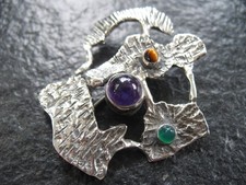 Brosche Silber 800 Handarbeit