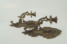 2x Wandkerzenhalter Barock Rokoko Messing ✅