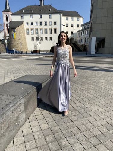 Abiballkleid grau und blau 2 - und, (2