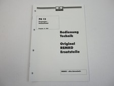 Remko PG12 Propangas Heizautomat Bedienungsanleitung Ersatzteilliste