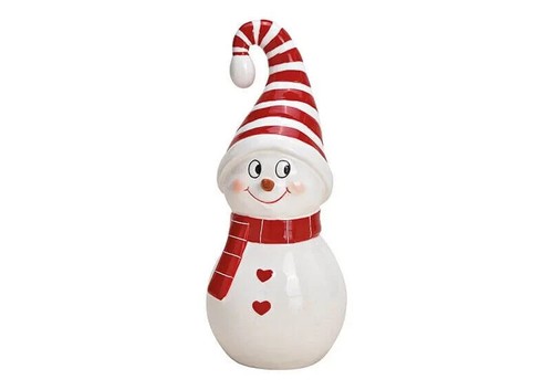 Schneemann aus keramik - schneemann,