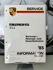 Porsche 928 S USA 1985 Werkstatthandbuch, Wartungs u. Montage/Einstellarbeiten