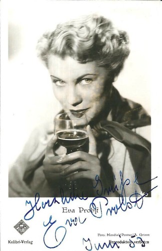 Eva probst original autogramm - eva,