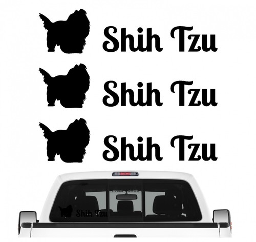 Shih tzu tibet aufkleber - shih, 3er