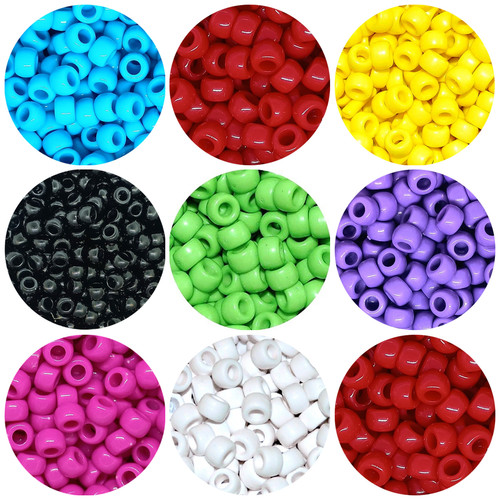 9x6mm glatte opake acryl pony - acryl,