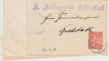 Dienstbrief Ochsenfurt nach Gnodstadt Dienstmarke 27yb