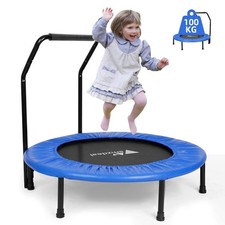 Fitness Trampolin Mini Kindertrampolin Faltbar Mit Griff 100kg Jumping Sport 
