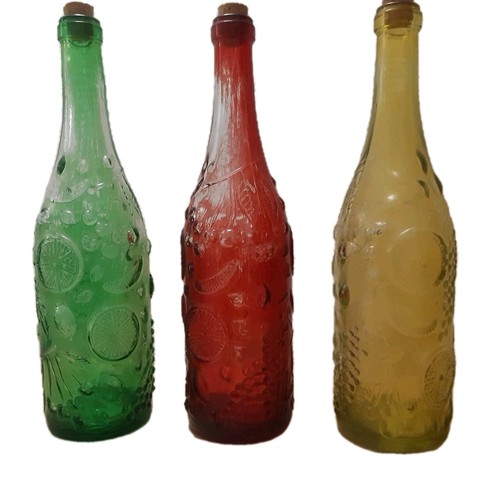 3er set glasflaschen aus - glasflaschen,