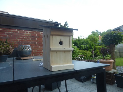 Vogel nistkasten holz - vogel-nistkasten, mit