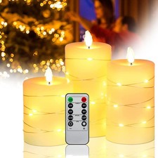 LED Kerzen Echtwachskerze