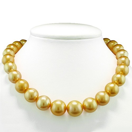 Südseeperlenkette gold - gold, 13,0