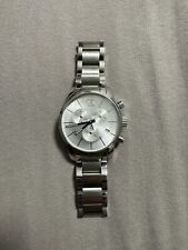 CALVIN KLEIN Herrenuhr Armbanduhr Chronograph weiß edelstahl