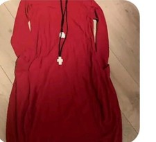 🔥 Dunkelrotes Ballonkleid