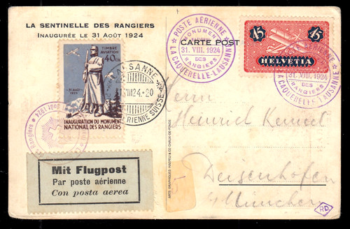 Schweiz 183 karte mit - lp-karte,