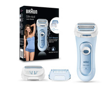 Braun Silk-épil Lady Shaver, Damenrasierer Elektrisch, 3-in-1 LS5160, Blau