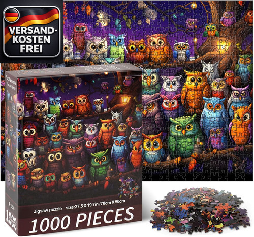 Puzzle 1000 teile eule - puzzle, motiv