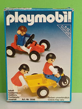 Playmobil System Sammlung Set 3596 Kinder mit Go-Kart und Dreirad Vintage OVP