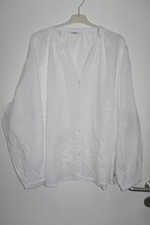 DA-Bluse,  Gr. XXL, weiß, Ausbr.Blume, Gina Benotti