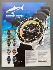 Chris Benz Depthmeter Taucheruhr Diver 2009 Vintage Watch Ad Werbung Reklame