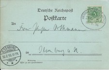 Mondscheinkarte mit seltendem BPSTP WERNIGERODE - SCHIERKE ZUG 8 von 1898