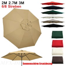 Sonnenschirmbezug Bespannung Ersatz Bezug Ersatzbezug Sonnenschirm 2m 2,7m 3,0m