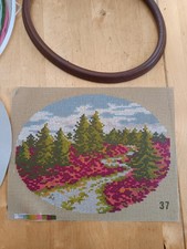 Gobelin Stickpackung 18 x 24 cm mit Rahmen Landschaft Nr. 4