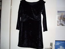 Pannesamtkleid Kleid Gr. M schwarz Gothic Abendkleid Cocktailkleid Silvester 